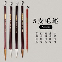 문방사우 물로쓰는 붓글씨 서예 연습 교본 붓세트 입문자 전문가용 초보자를위한 붓 세트, 브러시 5 개 1 세트 필기체 러닝 스크립트 일반