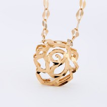 14k목걸이 14k 가시 장미 로즈 꽃 데일리 여자 금 체인 목걸이 줄 와이프 생일 선물 추천