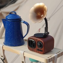 캠핑 차박 우드감성 레트로 LP 축음기 블루투스 스피커, 엔틱우드