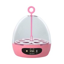 스마트 병아리 부화기 6구 자동회전 수동회전, 핑크
