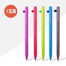 국산롤리팝볼펜 (0.7mm/1자루) X 5개, 연두, 본상품선택