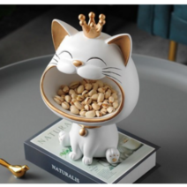 스마일 고양이 모형 트레이 명품 장식소품 Beauty Home Life, 그린