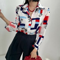 컬러도형 로즈카라셔츠