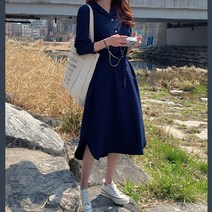 BLANC# 써머 카라 셔츠 원피스