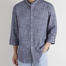 스타일에스 DN 남자 빅사이즈 차이나카라 헨리넥 보카시 7부 셔츠 여름 남방 4XL 130