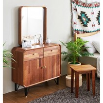 엔틱 거울형 팔각 서랍 옷장겸 화장대 세트 펜션 주니어룸 드라마 자취방, M돌핀_세트_골드