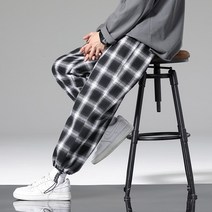 여름 격자 무늬 바지 남성 패션 느슨한 힙합 캐주얼 한국 하렘 모든 경기 Confortable Joggers Streerwear