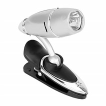 데코 인테리어 집 꾸미기 미니어처 오브제 총알 모양의 슈퍼 밝은 미니 클립 노트북 데스크탑 장식 휴대용 크리 에이 티브 선물 빛을 읽기 위한 led 책 램프, 라이트 실버