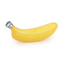 위스키 보틀 양주 디스펜서 구씨 휴대용 술병 바나나 스테인레스 스틸 힙 플라스크 크리 에이 티브 레드 립 메탈 주류 알코올 포켓 병 신부 들러리 선물, 노란색