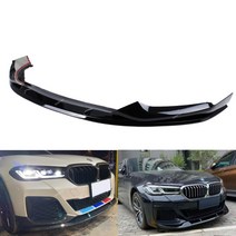 BMW 5시리즈 G30 LCI 페리모델 프론트립 M퍼포먼스 M팩 M-Tech 프론트댐 바디킷, A 유광블랙