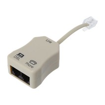 휴대용 ADSL 모뎀 전화 전화 팩스 인라인 스플리터 필터 네트워크 1PC, 하얀색