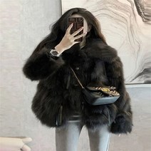 꽃소담 여성 밍크퍼 숏자켓 페이크퍼 코트 QQJ234