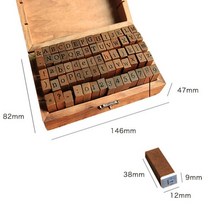 고무판화 70pcs 숫자 알파벳 편지 인감 나무 고무 스탬프 세트 diy 레트로 편지, 70개