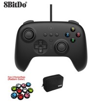 8BitDo-얼티밋 컨트롤러 유선 USB 게임패드 조이스틱 포함 윈도우 PC 스팀 게임 핸들 호환 충전 도크 없음, 03 Black with bag