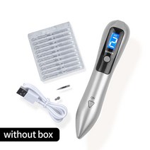 내시경귀이개 귀청소기 카메라귀이개 NoBOXForeverlily 레이저 잡티 제거기 펜 문신 스폿 점 기미 주근깨 멜라닌 눈썹 타투 여드름 흉터 제거 LCD 디지털 스킨케어 미용기, 1.SilverNOBOX