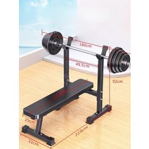 벤치프레스 역기 인디클라인 각도 평벤치 프레스 덤벨 접이식 바벨, [벤치프레스]일체형프레임