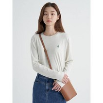 [그린 빈폴][women] 오트밀 자전거 자수 코튼 티셔츠 (BF2741N01A)