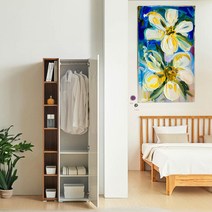 Sunshine 행거서랍장 옷걸이수납장 옷봉 옷장수납함 사무실 보조장 드레스장 600, 다크그레이