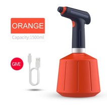 미니 스프링 쿨러 농사용 텃밭 자동 원예 배터리 분무기 꽃 물 위한 전기 스프레이 병, 오렌지 1.5리터