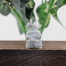 15 인치 Scamp 토끼 동상 홈 장식 치유 크리스탈 석영 손 조각 보석 귀여운 동물 입상 사무실 선물 인테리어, Labradorite