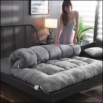 두꺼운 자가발열 침대양털토퍼 캠핑 차박 이불, 03 - 180x200 그레이