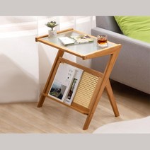 침대 소파옆 라탄가구 사이드테이블 미니서랍장 DIY, 원목색