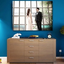 아크릴액자 베젤 원목 웨딩 제작 가족사진 a3 사이즈 디터람스 16x20 대형, 화이트, 40x60(100x150cm)