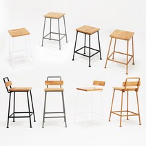 각시방가구 라엘 철재 원목 홈바의자, c골드