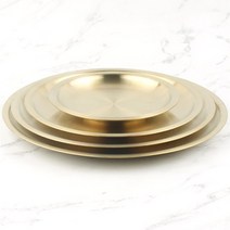 한쿡스 티타늄 한정식그릇 한식그릇 고급식기 방짜느낌식당용그릇 특가판매, 고기접시 300mm