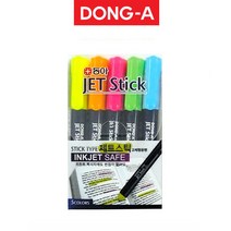 동아 제트스틱 고체형광펜 5색세트(타원형) M510089