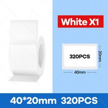 Niimbot-B21 B3S 블루투스 감열식 라벨 프린터 가격표 용지 롤 소매점 분류, 05 40x20mm 320PCS