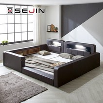 벨론 범퍼 패밀리침대+7존40T매트리스Q+Q, 초코브라운