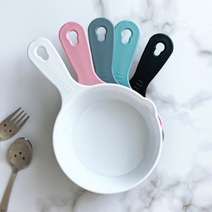 예쁜 국산 원형 손잡이 앞접시 5종세트 나눔접시 라면 디저트 그릇 덜어먹기 캠핑용, 상세페이지 참조