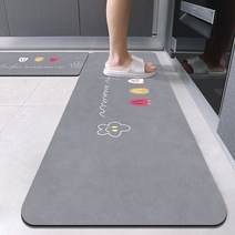 러그 주방매트심플롱 흡수 속건 매트 워셔리스 매트, 규조 진흙-V12, 60*180cm 60*90cm