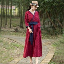 빅사이즈 랩 철릭원피스 퓨전 개량한복 77사이즈 봄 여름 생활한복