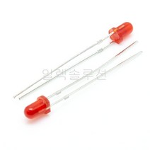 3파이 발광 다이오드 라운드 LED 레드 RED 3mm
