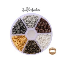 [6색오링+오링반지] 6mm 8mm 10mm 규격 악세사리 비즈 공예 마스크 스트랩 만들기 재료 DIY 모빌 연결 재료 철사오링, 6색오링박스_외경6mm