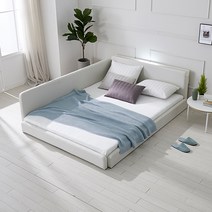 [지베스] 스테디2 LED 슬림가드 저상형침대 Q 프레임만, 연그레이