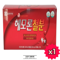 헴철함유 철분영양제 릴리샵 임산부필수 철분제 수유부 식약처인증, 1개, 500mg x 60캡슐 2입