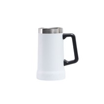 진공 컵 휴대용 누출 방지 처리 미끄럼 방지 대형 입 재사용 가능한 단열재 709ml 교체 사무실 플라스크, Whie