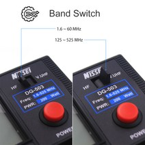 전자파측정기 원래 NISSEI DG-503 1.8-525Mhz 단파 UV 스탠딩 웨이브 미터 파워 SWR 디지털, 한개옵션0
