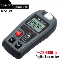 SYXLIF LCD 디지털 럭스 미터 200000 미니 라이트 럭스/FC 측정 테스터 조도계 센서 광도계 MT-30
