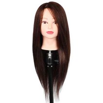 LLECO 학원용 인모 80% 19인치 연습용 통가발, 1개