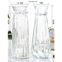 독창성 미니멀리스트 기본 색상 투명 유리 꽃병 현대 노르딕 홈 거실 장식 스탠드 꽃 테라리움, [32] F1, 32 F1