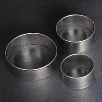 타르트틀 스테인레스 이중 압연 베이킹 서클 타트 링 과일 파이 케이크 쿠키 금형 5cm 4cm 3.2cm 주방 비스킷 페이스트리 3 개