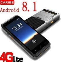 [해외] CARIBE 안드로이드 8.1 스캔 장치 RFID 리더 재고 Logsitic 슈퍼마켓 Pda 바코드 스캐너 5.5 인치 화면, 1D NFC UK
