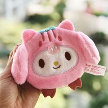 핑크 커비 플러시 장난감 동전 지갑 만화 부드러운 봉제 인형 동물 펜던트 애니메이션 귀여운 헤드폰 가방 소녀 크리스마스 선물, 10cm melody 5