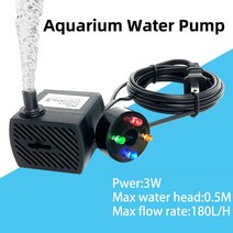 펌프 산업용 3w5w 초저소음 잠수정 분수 필터 물고기 연못 수족관 물 탱크 정원 분수 110v 220v, 빛으로 3w, 나 220v
