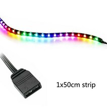 LED스트립 줄LED addressable rainbow pc 디지털 led 테이프 5v 3pin argb header pc 케이스 asus aura sync gigabyte, 50cm 스트립 라이트