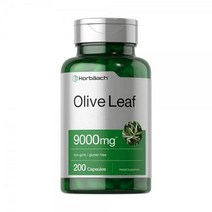 124421 올리브 잎 추출물 캡슐 9000mg | 200 카운트 | 슈퍼 스트렝스 보충제 | Non-GMO 글루텐 프리 | 호르바흐